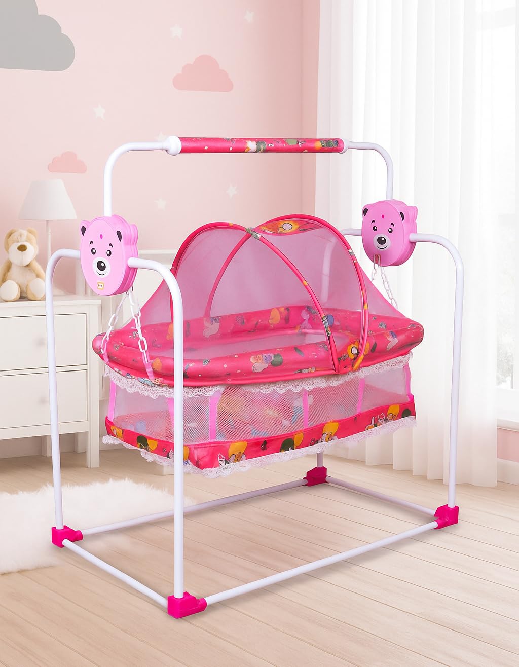 babyl live at 幕張 FLIPZON Premium New Born Baby Cradle with Swing & Mosquito